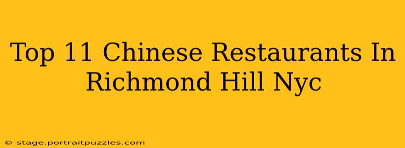 Top 11 Chinese Restaurants In Richmond Hill Nyc